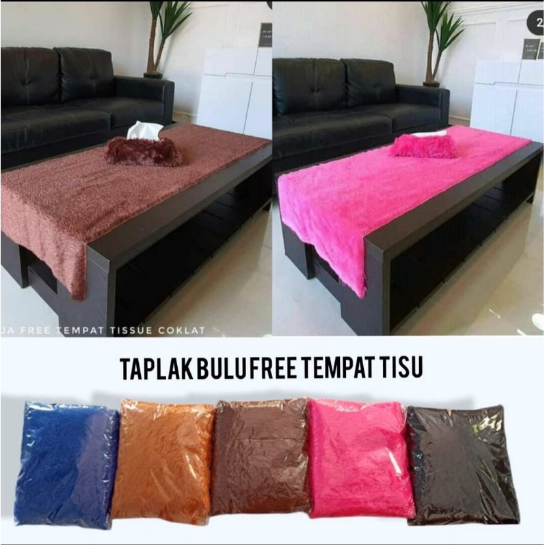 TAPLAK BULU/TAPLAK DASBOR/TAPLAK MEJA/TAPLAK BULU FREE TEMPAT TISU