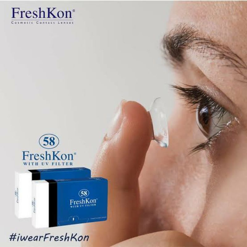 Softlens Freshkon F58 clear monthly (isi 3 pasang)