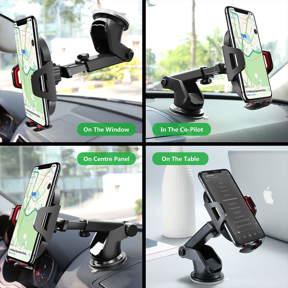 Chuker stand holder smartphone Dengan Kop Perekat Untuk Kaca Depan Mobil