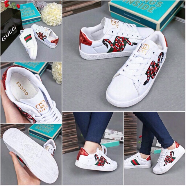 Gucci ace embroidered snake sneakers