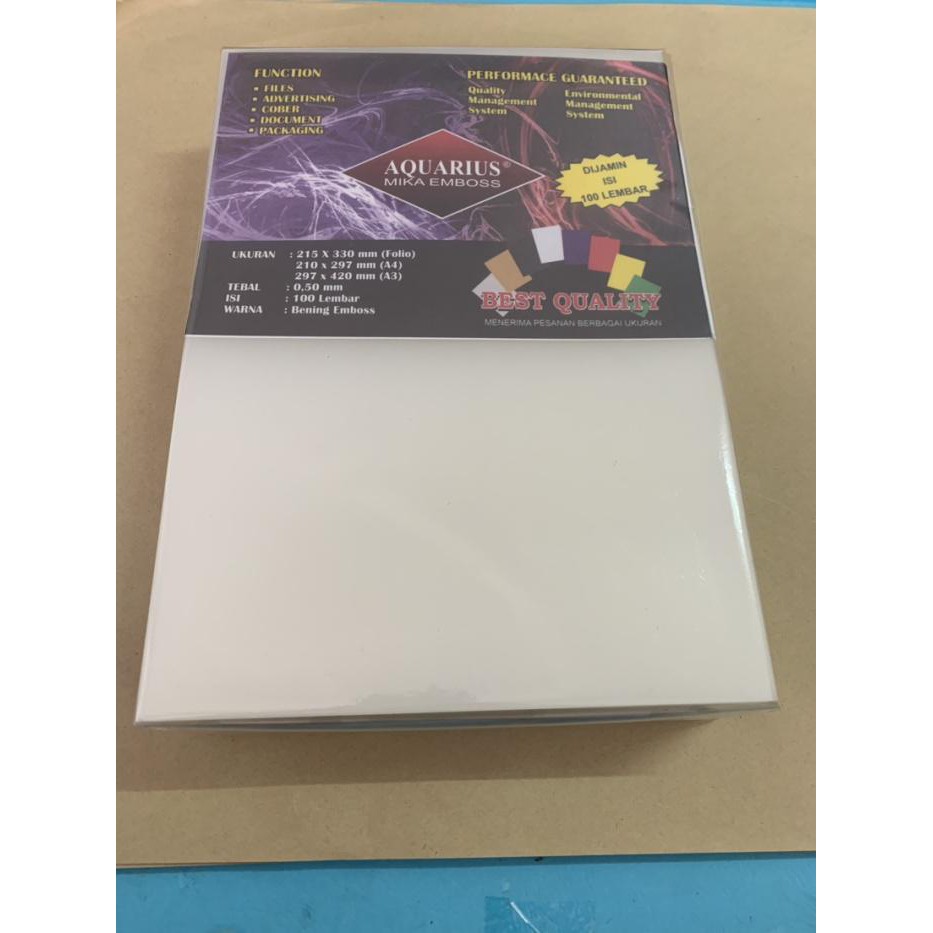 

Termurah!!! Cover Mika Jilid Doff Atau Emboss 0.50 A4 Isi 100 Lembar
