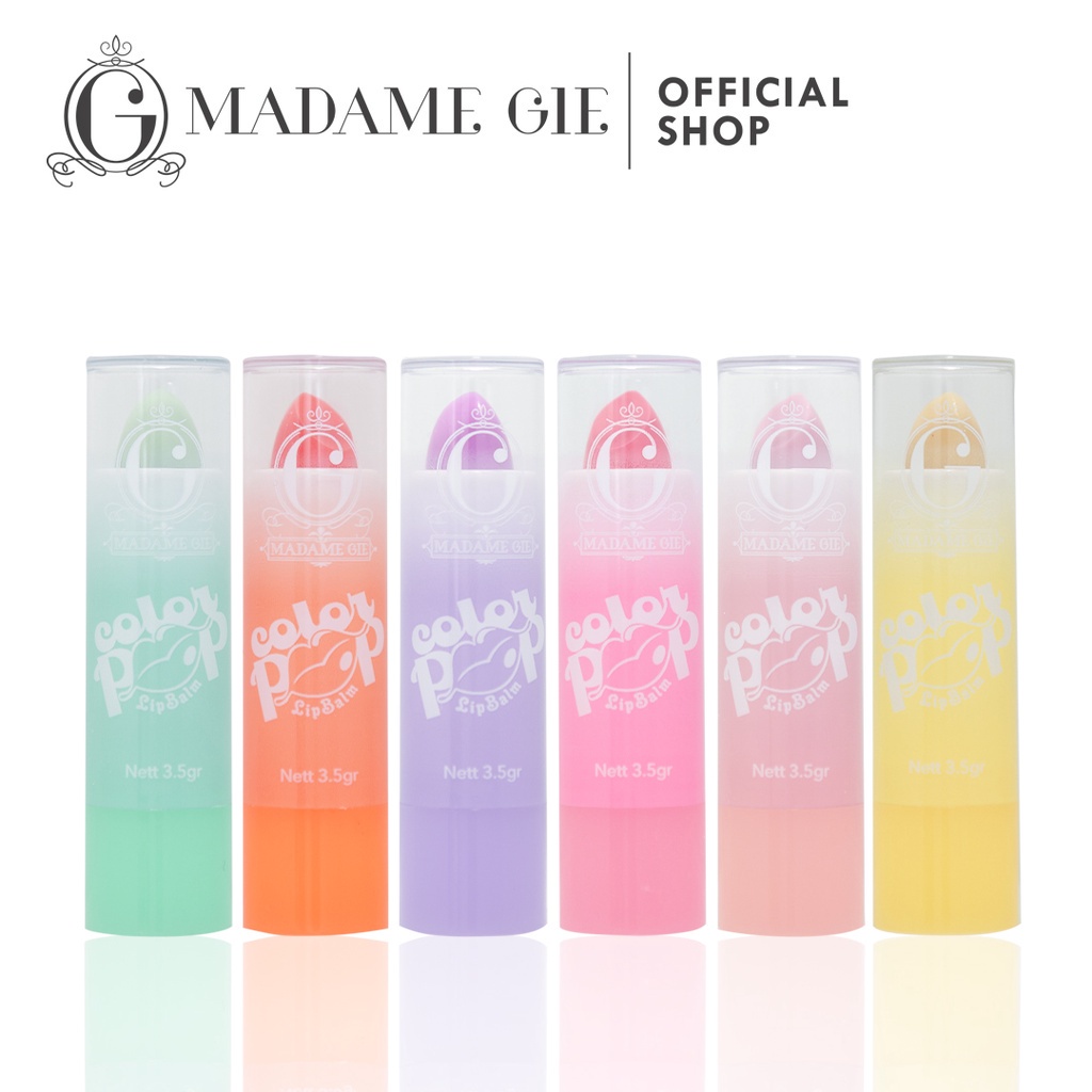 MADAME GIE Color Pop Fruity Series Treat Ur Lips Series Lip Balm 3.5gr BPOM lipbalm (KIM)