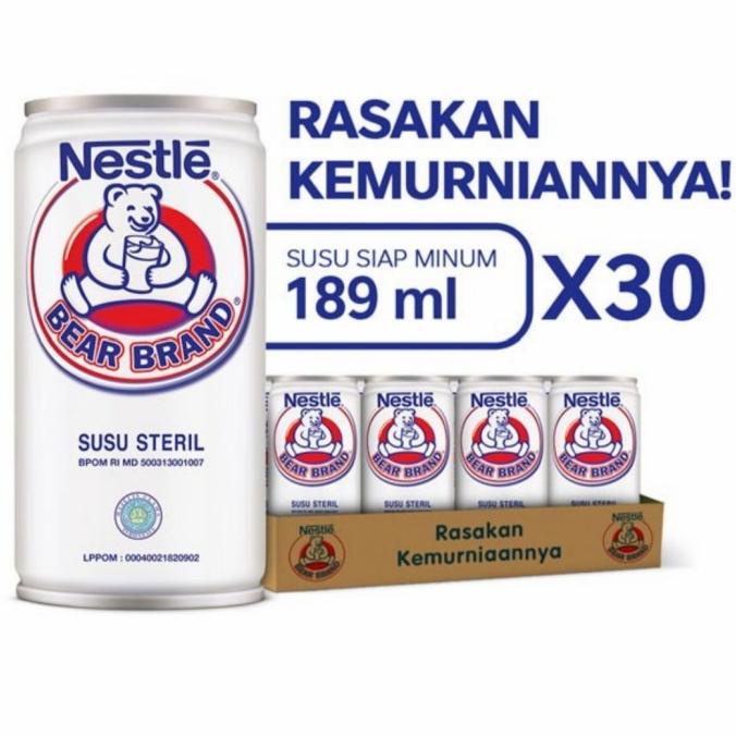 

[COD] BEAR BRAND MILK minuman susu bernutrisi 189ml (Isi 30pc) [COD]