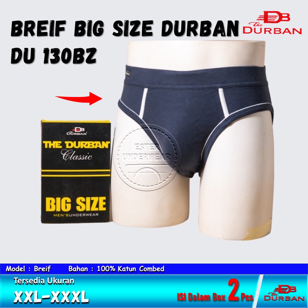 Celana Dalam Pria Big Size DURBAN Clasic DU 130BZ ISI 2Pcs