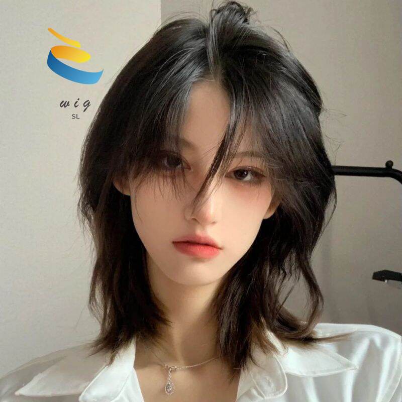 (Stok produk lengkap, pengiriman hari yang sama) Wig rambut asli berkualitas tinggiSerigala ekor wig