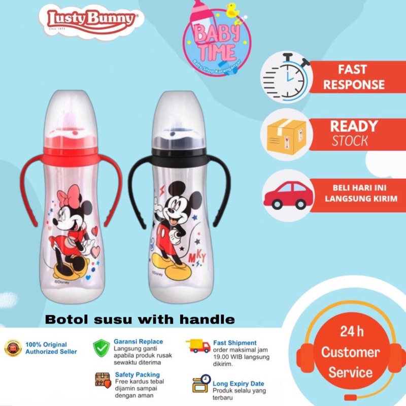 Lusty Bunny Disney DMM-1111/1121 Botol Susu Anak Regular Round Bottle with Handle