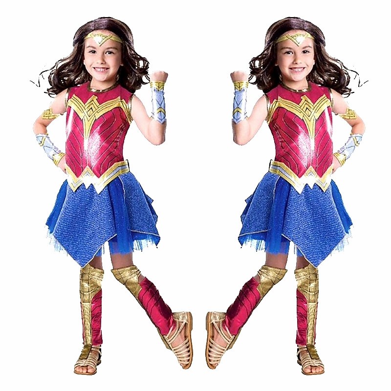 Kostum Anak Wonder Woman Komplit Premium Costume Halloween Cosplay