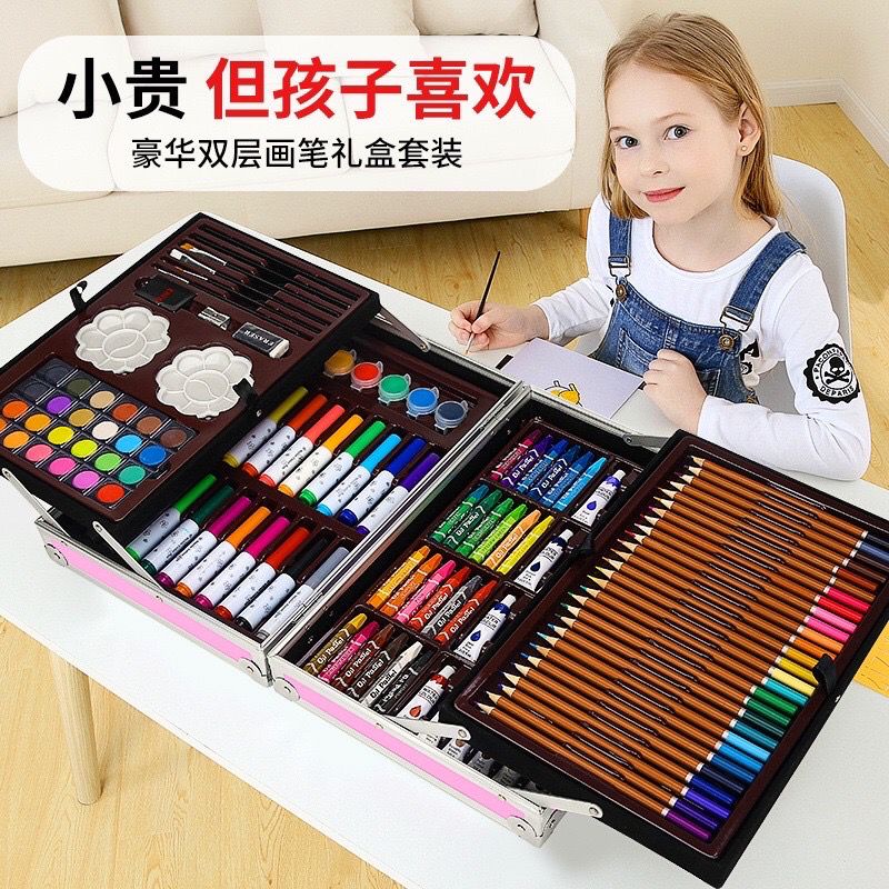 

Set Alat Gambar Anak Tulis Lukis Koper Box Jingjing Import - Alat Lukis Set Anak PREMIUM REDY