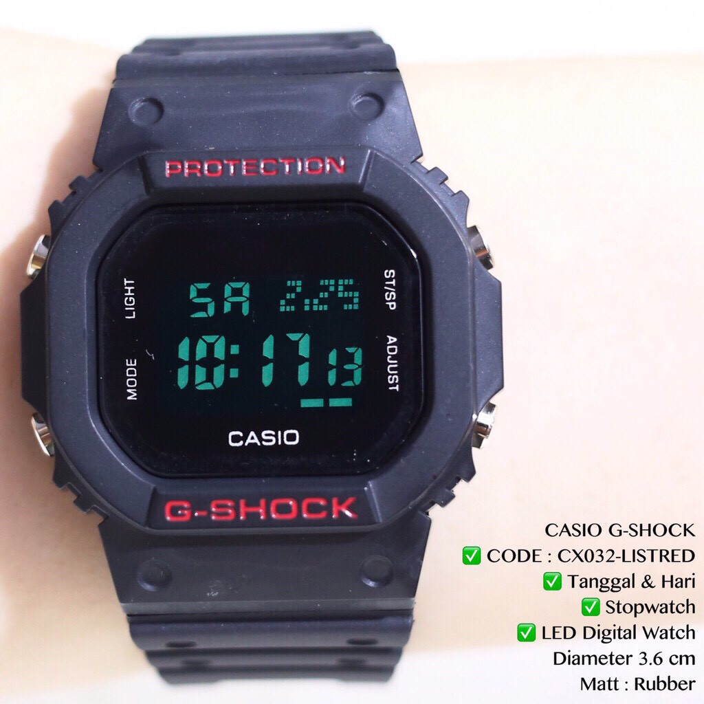 Jam tangan Gshock Anti Air GLS5600 Digital Pria Wanita CX032