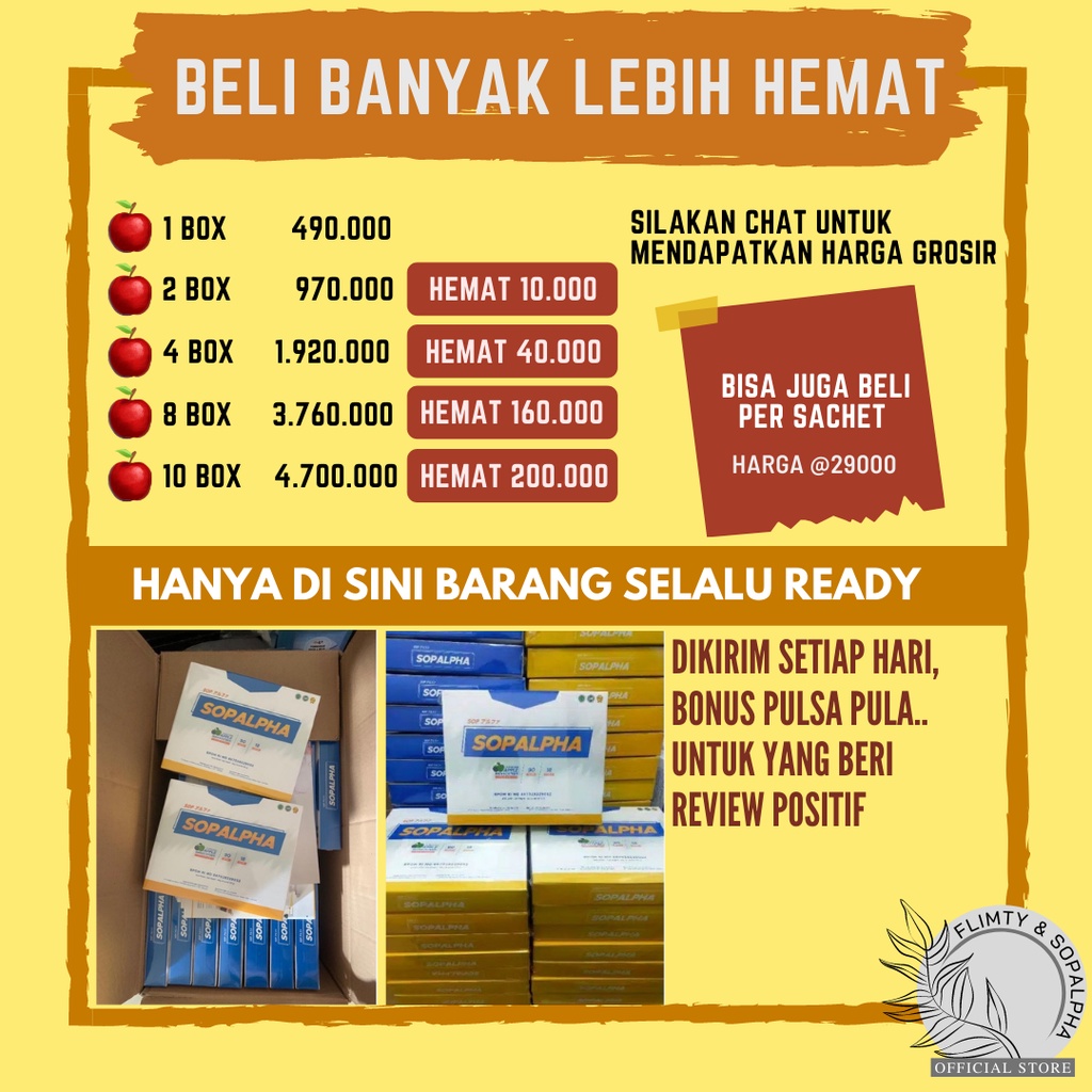 SOPALPHA 8 BOX Minuman Kesehatan Obat Suplemen Daya Tahan Tubuh Herbal Diabetes Kolesterol Diet BPOM