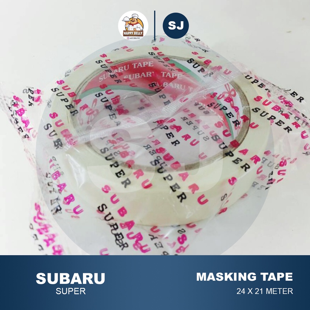 

CELLO KERTAS LEM / LAKBAN KERTAS / MASKING TAPE SUBARU 24mm X 21 METER SUPER / MERK LAIN