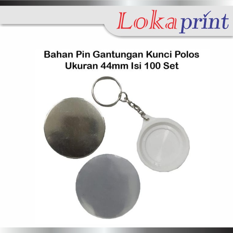 100 Set Bahan Pin Gantungan Kunci diameter 44 mm Bahan Baku gantungan kunci pin button keychain
