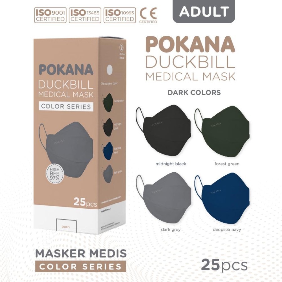 Pokana Duckbill Medical Mask Color Series (isi 25pcs)