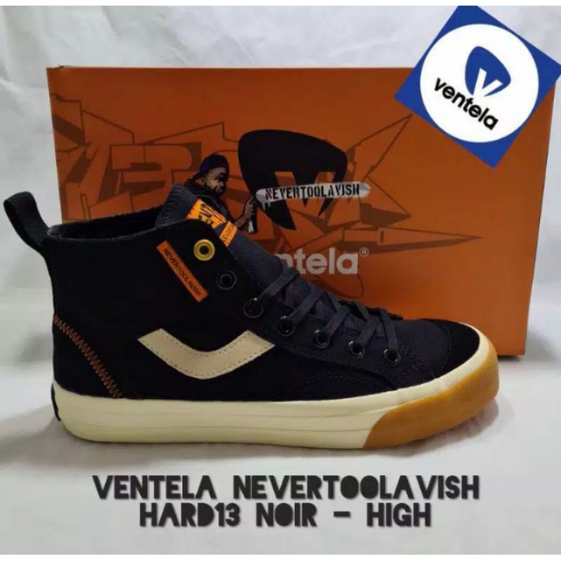 VENTELA X NEVERTOOLAVISH HARD13 NOIR NTL HIGH/ventela original/sepatu ventela original/sepatuventela