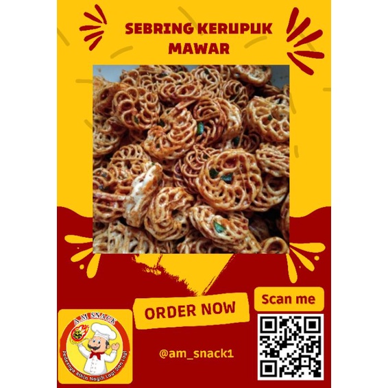 

SEBRING KERUPUK BUNGA/RAFAEL 250gr PEDAS AMSNACK BANDUNG