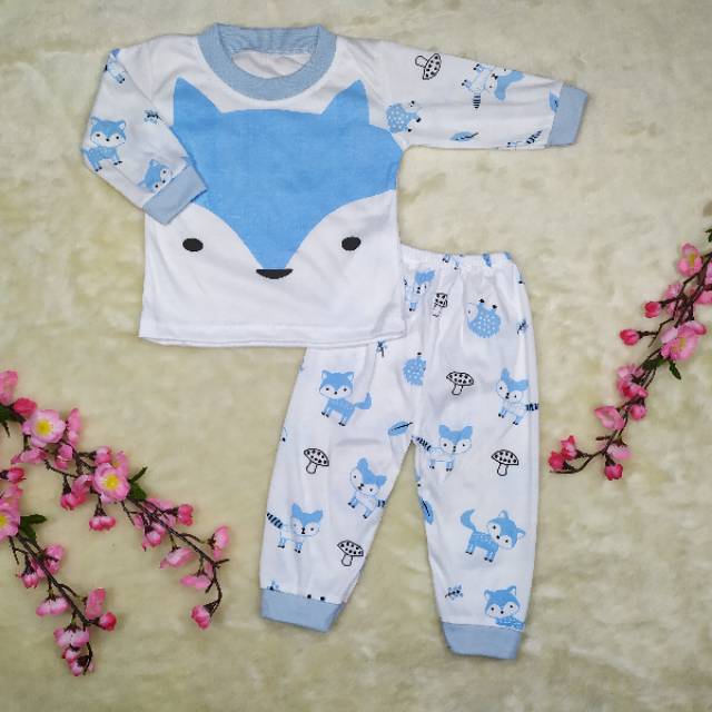 Ss#049 Piyama Bayi 0-12bulan / Pakaian Bayi / Baju Setelan Piyama Anak / Baju Tidur Bayi