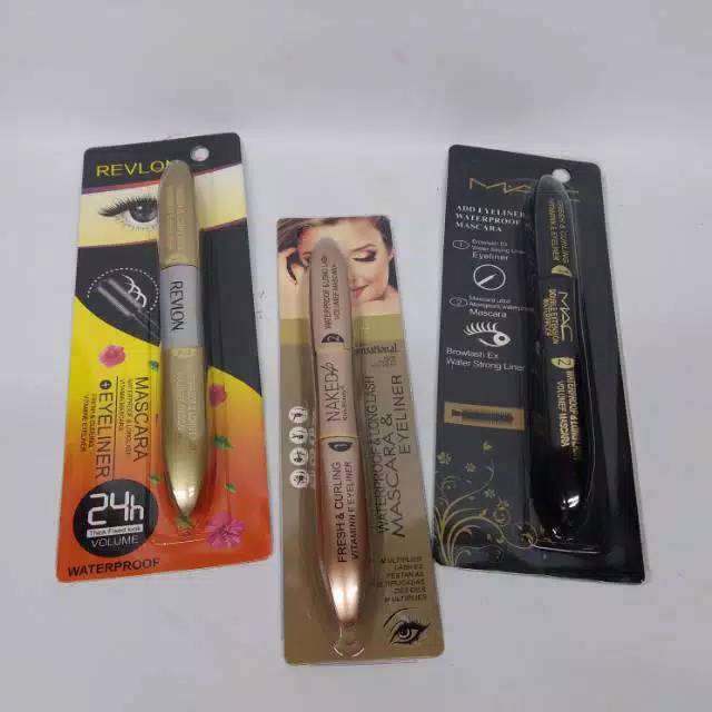 EYELINER + MASCARA 2IN1 Revlon |  Maybelline | L'oreal Maskara Waterproof