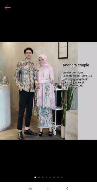 Bg - Batik Couple Andhara Cindrawasih Sofiya  Brokat Modern Broklat Kerja Seragam Kantor