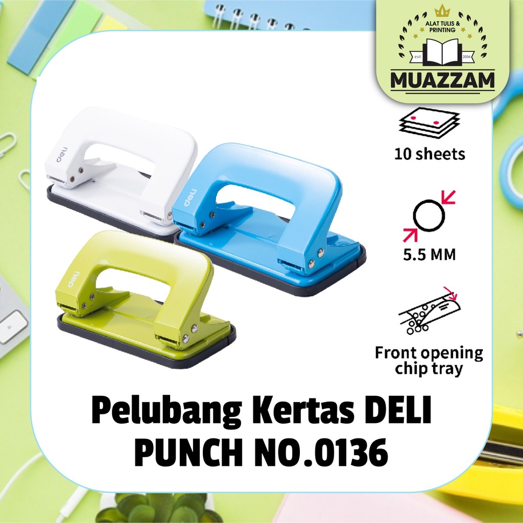 

Pelubang kertas 2 Lubang Besi Metal E0136 / PUNCH DELI