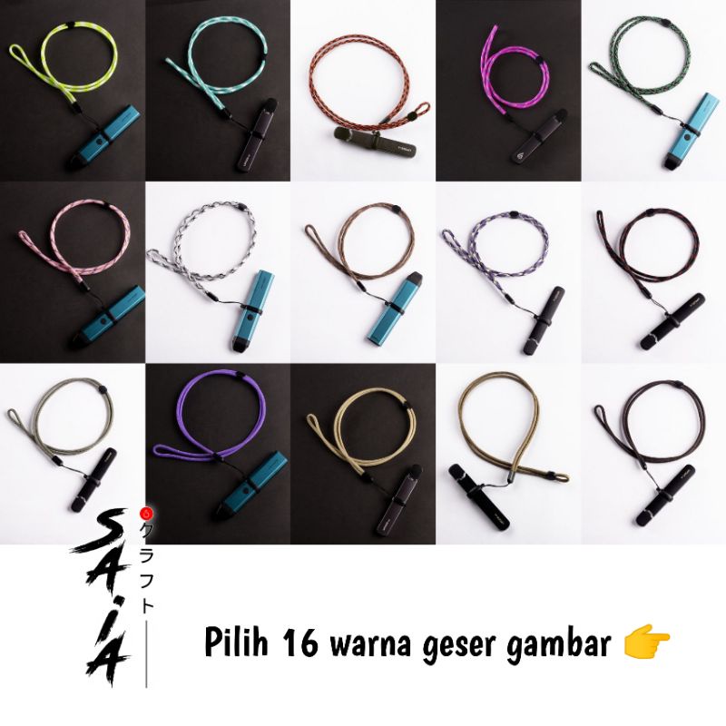 Lanyard SAIA pods tali paracord gantungan pod hp id card simple