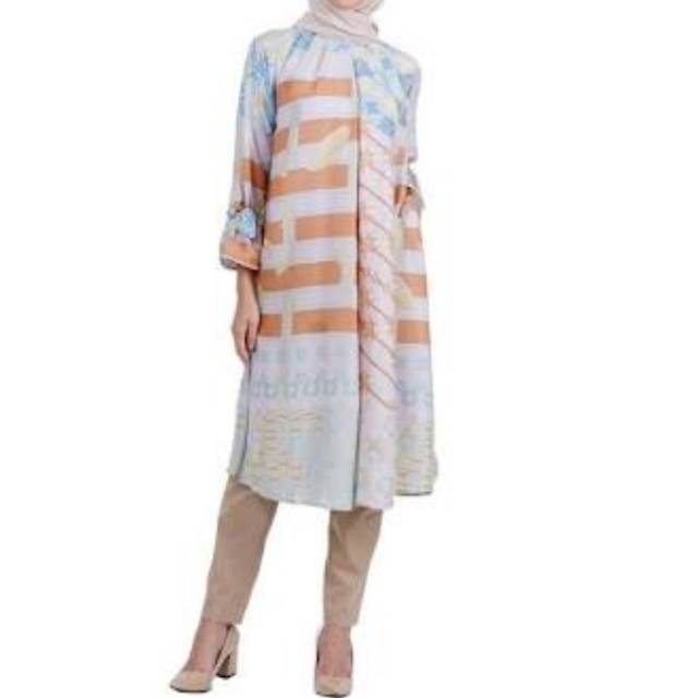 Lila tunik by ria miranda mustard preloved size m