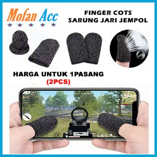 Finger Cots Sarung Tangan Jempol Anti Basah 2Pcs 1 Pasang For Game ML PUBG FF mobile Jari gamer