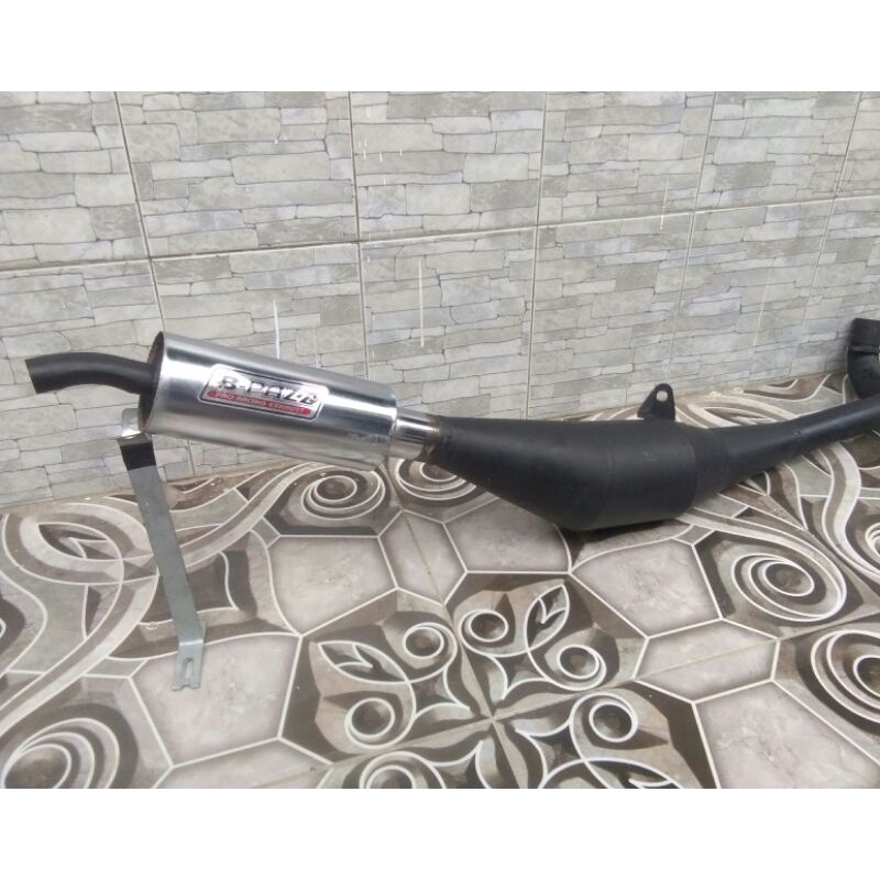 Knalpot  racing FIZ R full croom  RC100 tornado zigma alfa satria 2tak-Fiz r hitam crum