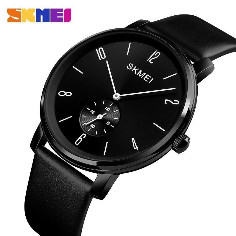 Jam Tangan Pria / Jam Tangan Kulit SKMEI 1398 Analog / Luxury Male Business Leather Strap / SKMEI