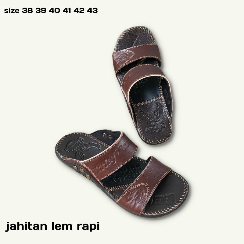 sandal pria /sandal kulit pria /sandal Harley Davidson /sandal jepit /sandal kasual/ sandal COD