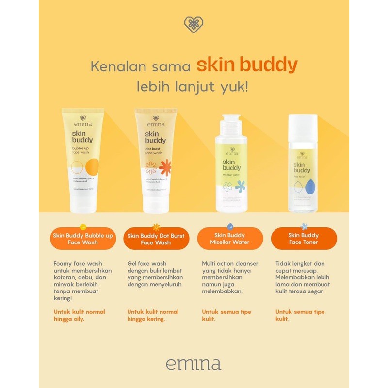 `ღ´ PHINKL `ღ´ ╰☆☆ 𝔢мιℕά ☆☆╮ Emina Skin Buddy Dot Burst Facial Wash sabun cuci muka bahan lembut organik alami cocok untuk remaja