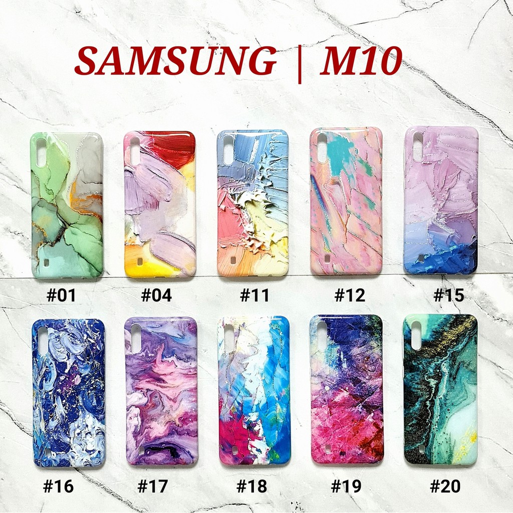 CASE 5G / 5S  V15  A59 / F1S  F11 PRO  S10  S10 PLUS  M10  M20  NOTE 9 - PAINTING GLITER Soft Marble