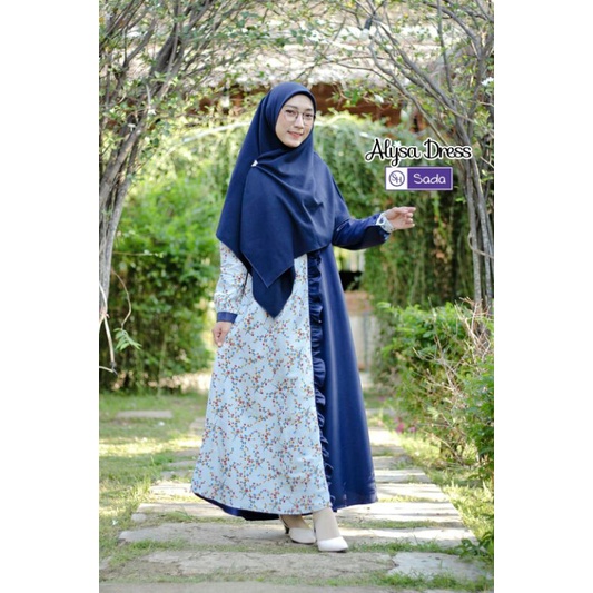DRESS ALYSA / GAMIS ALYSA KATUN TOYOBO SIZE S-XL ORI SADA HIJAB