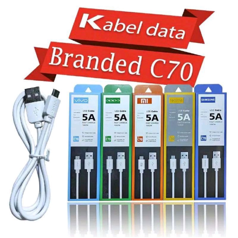 Kabel Data Micro Usb Branded C70 berkualiatas