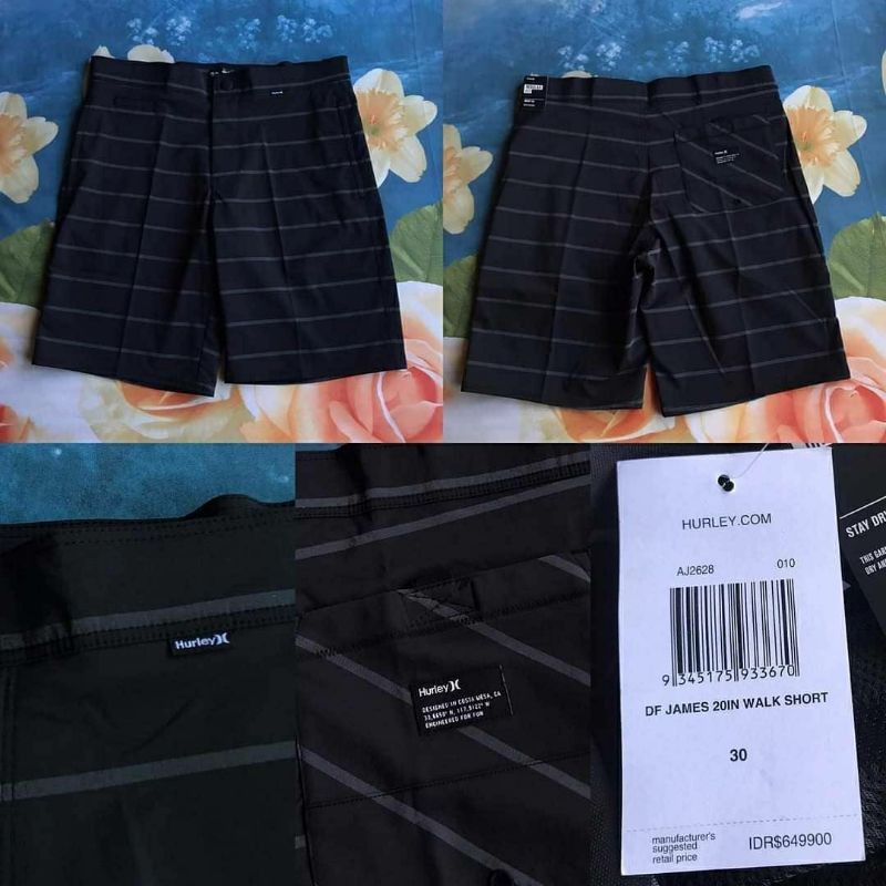 Celana Pendek Hurley DF James 20in Black Original