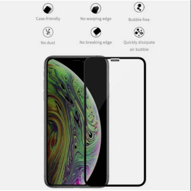 Tempered Glass iPhone X iPhone Xs Full Lem 9D - SC