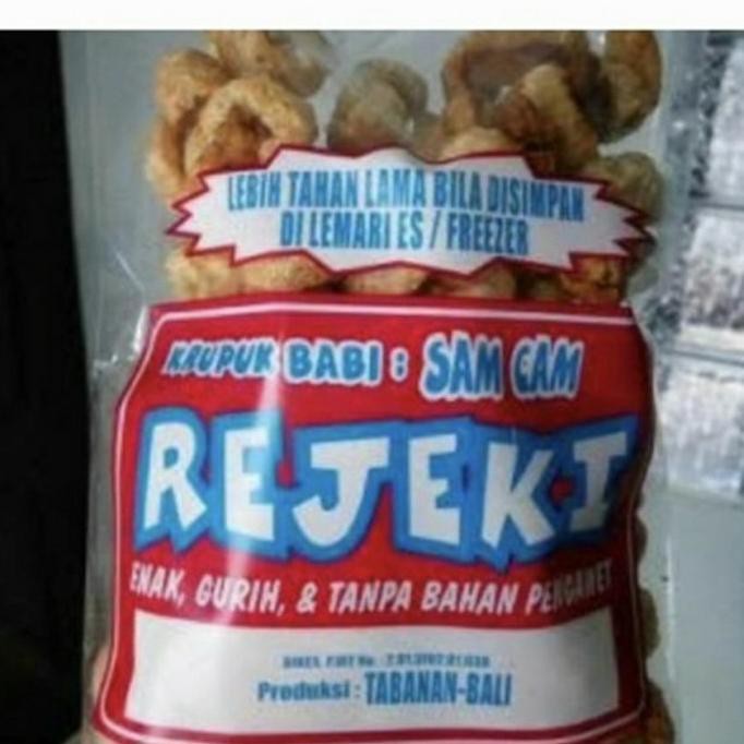 

(Min2pcs) Krupuk Kerupuk Samcan Kulit Babi Rejeki Khas Bali 200 gr