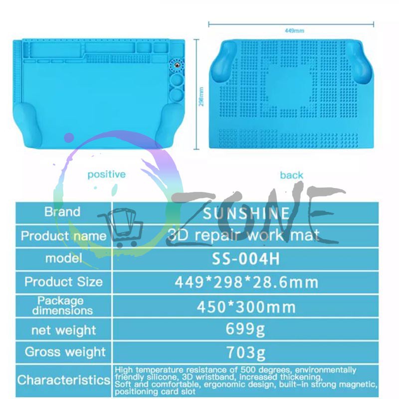 ALAS MEJA SERVICE 3D ANTI PANAS - SERVICE PAD SUNSHINE SS-004H