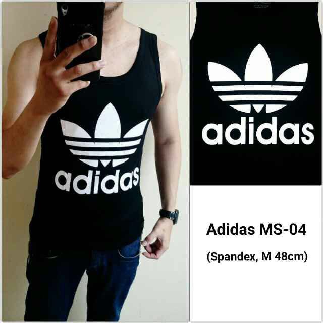  Singlet  Lekbong Sleeveless Kaos  Baju Fitness Adidas  Bunga 