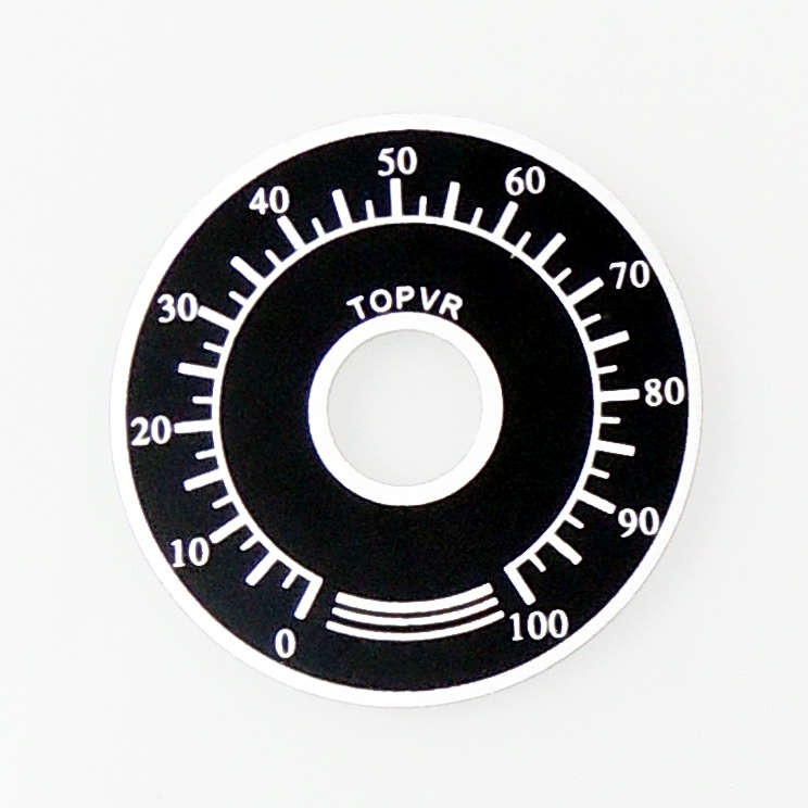 Knop Potentiometer Cap &amp; Counting dial Indikator 0-100 Scale knob Rotary Potensio