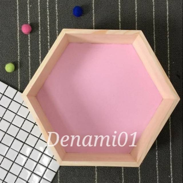 KOTAK SESERAHAN HANTARAN PERNIKAHAN KAYU SEGI 6 HEXAGONAL HAMPERS PARCEL BOX KAYU PESTA SERBAGUNA