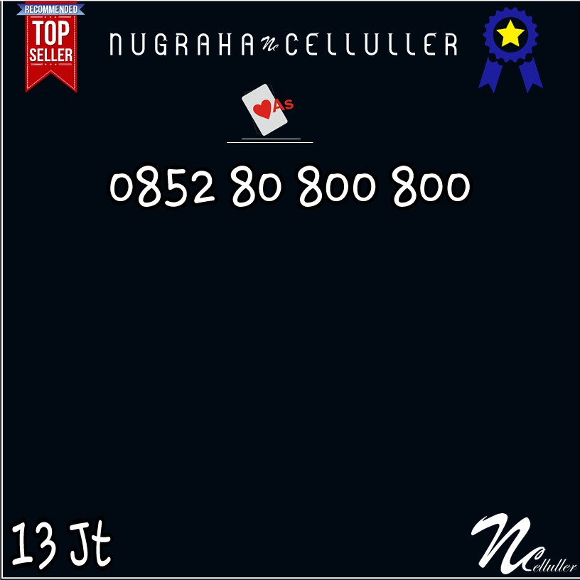 Nomor Cantik Kartu As Kembar 0852 80 800 800 Minimalis