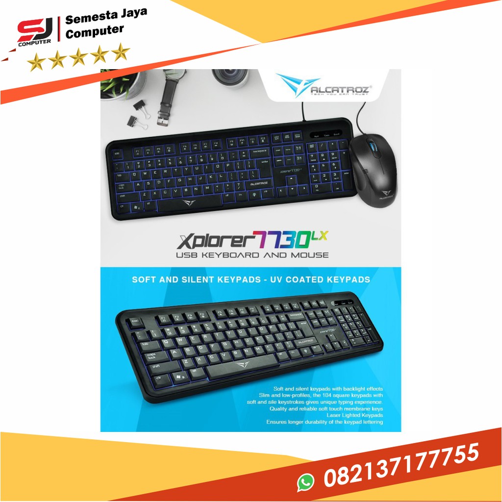 ALCATROZ Xplorer 7730LFX Gaming Keyboard Mouse Combo Free Mousemat