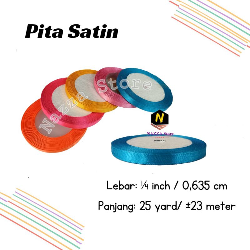 

Pita Satin ¼ inch/0,365 cm panjang 25 yard