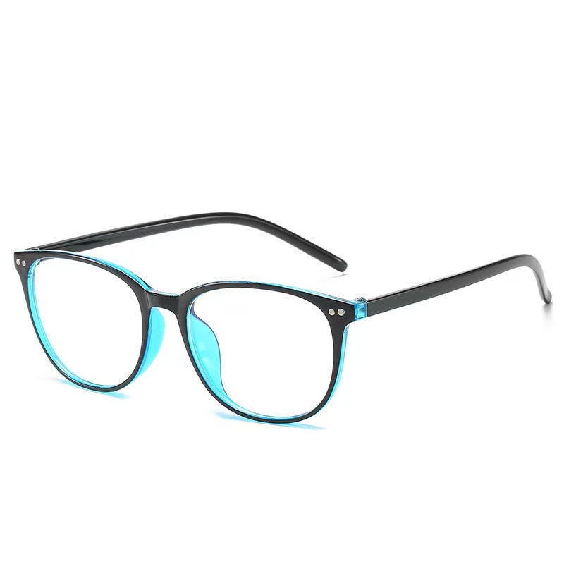 (Rowling) Frame Kacamata  Terbaru Wanita Pria Import anti Radiasi Blue Light Kacamata Fashion-Ka-107 Biru