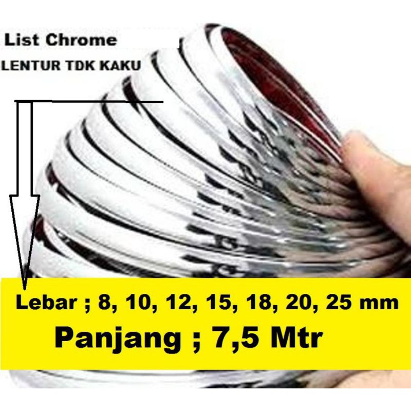 List Chrome Helm. List Body Motor.List Kaca Mobil.