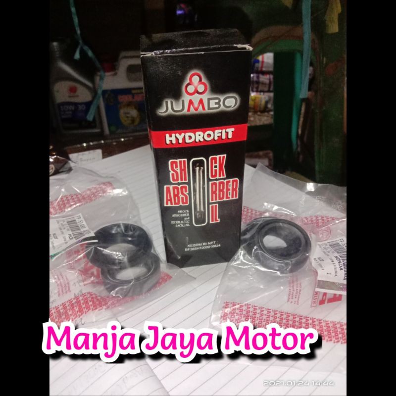 paket oli shock jumbo plus seal shock depan untuk honda yamaha matic bebek