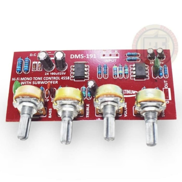 Terlaris Kit Tone Control Mono IC 4558 Plus Subwoofer Platinum DMS 191 Keren
