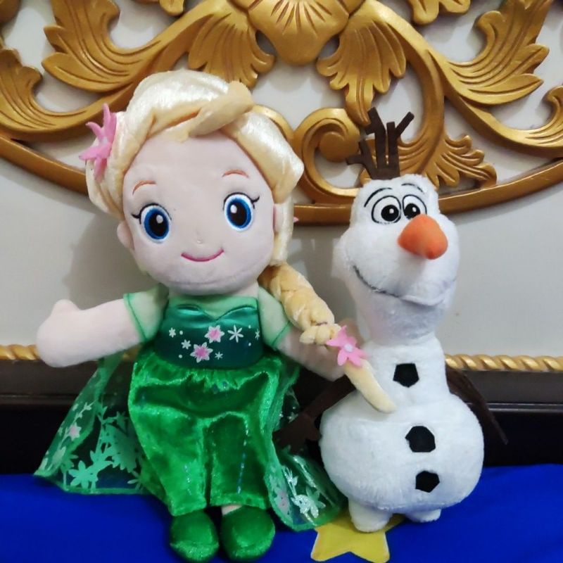 Boneka frozen elsa dan olaf original disney