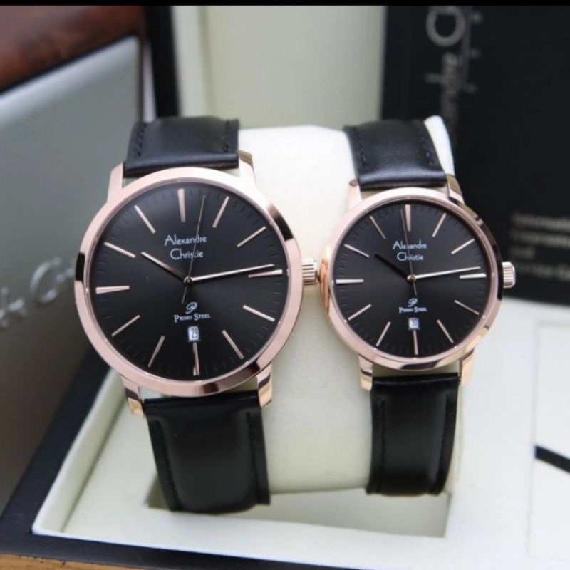 JAM TANGAN COUPLE PASANGAN ALEXANDRE CHRISTIE ORIGINAL AC 1028