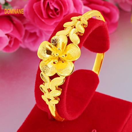 Gelang Tangan Lapis Emas Motif Bunga Teratai Untuk Wanita Shopee